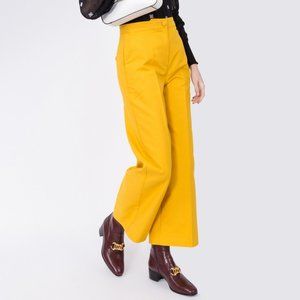 ALEXACHUNG Yellow Wide Leg Pants US 6 / UK 10